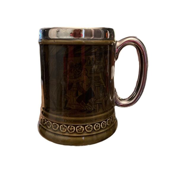 Vintage Princess House “Drunk In the Gutter” Earthenware Beer Stein Tankard Dark - Picture 1 of 10